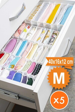 5 Stück Schubladen-Akkordeon-Organizer – 16 x 43 x 14 cm * 5 Stück - 2