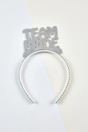 5 Stück silberne Team Bride Silvery Eva Crown Grau Silber Farbe Bachelorette Party Bride To Be Party Brautjungfernkrone - 5