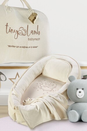 5-teiliges Cocoon-Unisex-Set, ultraweiches cremefarbenes Babynest TL-CBS-4P - 1