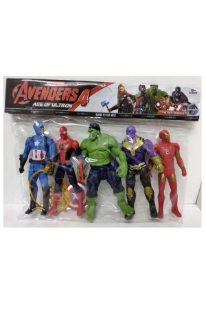 5-teiliges Figurenspielzeug Thanos Spiderman Ironman Hulk Captain America 12 cm - 1