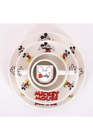 5-teiliges Kinder-Frühstücksset aus Porzellan mit Mickey-Mouse-Muster MCKYMS5 - 4