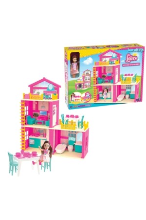 50 cm Puppenhaus-Set 3-stöckig Lolas Traumhaus Haushaltsspiel Traumhaus mit Puppe İyxkgx - 6