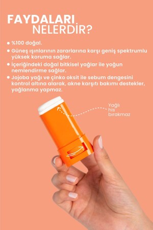 50 Spf %100 Mineral Filtreli Ve Doğal Yüksek Korumalı Güneş Stick - 5