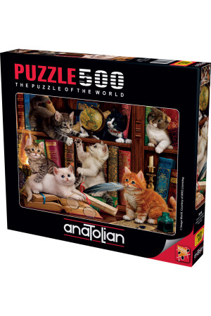 500 Parçalık Puzzle - Kediler Ve Kitaplar - Kod:3618 ANA.3618 - 3