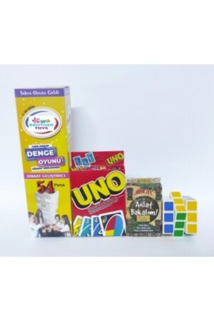 54-teiliges Balancespiel – 108 Karten – 55 Karten Tell Me Cards – Intelligenzwürfel-Set mit 4 Stück - 4