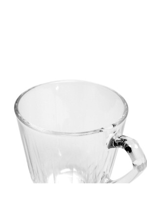 55733 Korallenrote 6-teilige Teetasse mit Henkel – 160 ml - 4