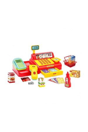 578-bp-Supermarkt-Registrierkasse + Spielzeug-Früchte im Netz-Spielzeug-Spielset-Set - 5