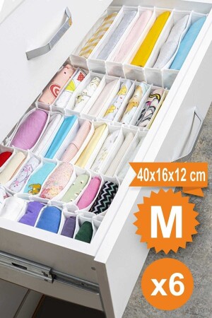 6 Adet Çekmece Içi Akordiyon Organizer-16x43x14 Cm* 6 Adet.. - 2