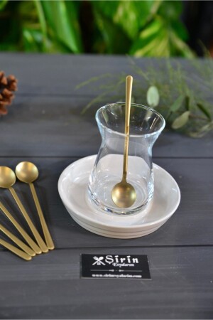 6 Lı Starliçe Mat Gold Çay - Nescafe Kaşığı YTK 12 DSTNO - 1