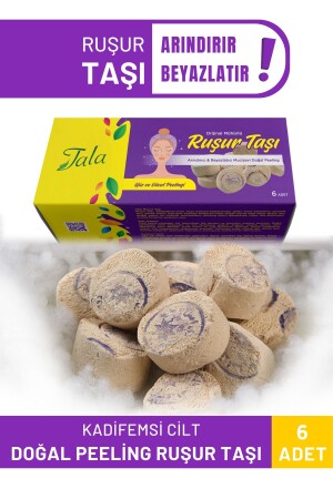 6 Stück Iran Rushur Stone Sealed Natural Peeling (iranischer Badestein) - 3