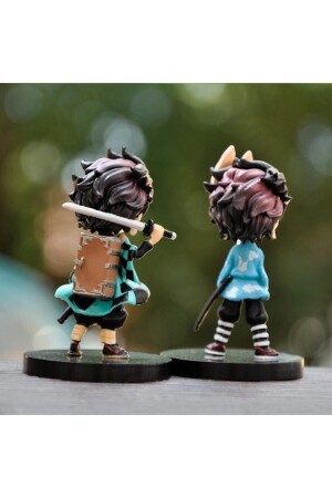 6 Stück Japan Anime Demon Slayer Kimetsu Yaiba Kamado Tanjirou Nezuko Agatsuma Figur zum Sammeln - 6