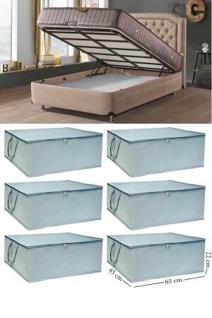 6 Stück – Sofa-Bett-Basistyp, Aufbewahrung, Aufbewahrung, Aufbewahrungstasche unter der Basis, 65 x 45 - 1