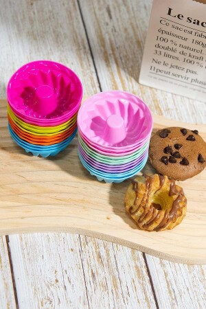 6-teilige bunte Mini-Muffinform aus Silikon, kleine Kuchenform, lustige Form, Cupcake-Form sel16165165 - 4