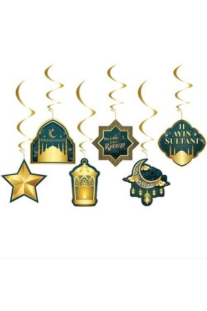 6-teiliges Deckenornament „Welcome Ya City“, Ramadan-Fest, Hängelampen-Ornament, Ramadan-Fest-Ornament - 2