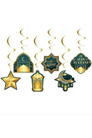 6-teiliges Deckenornament „Welcome Ya City“, Ramadan-Fest, Hängelampen-Ornament, Ramadan-Fest-Ornament - 3