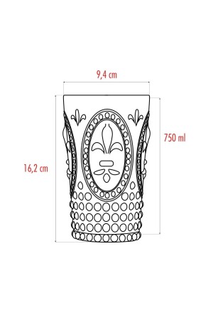 6-teiliges hohes Glas aus geräuchertem Acryl und Wasser-Erfrischungsgetränkeglas 750 ml (große Größe und kein Glas) Magıçuzundp6 - 7