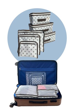 6-teiliges Koffer Organizer Koffer Organizer Set Reisetasche - 6