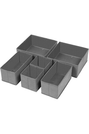 6-teiliges Schubladenschrank-Organizer-Box-Set Anthrazit EST442230 - 7