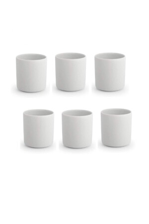 6er-Set Espresso-Set Espresso-Set Kaffeetasse aus Porzellan ohne Henkel Espressotasse 5x6 cm weiß İPEK63920000023 - 3