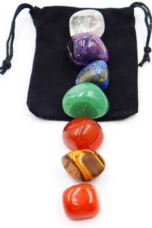 7 Chakra (Heilung für Selbstvertrauen und Mut) Naturstein-Set - 2