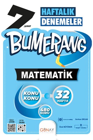 7. Sınıf Bumerang 32 Haftalık Matematik Denemeleri - Ramazan Akkuş - Günay Yayınları - 9786257150927 539902 - 1