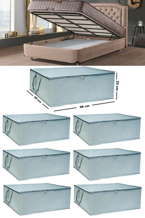 7 Stück – Sofa-Bett-Basistyp, Aufbewahrung, Aufbewahrung, Aufbewahrungstasche unter der Basis, 65 x 45 x 22 cm, EKİCİHOME0005-7 - 2