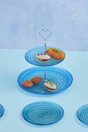 7-teiliges Mini-Kuchen-/Gebäck-/Dessert-Set aus Glas mit Ständer 153. 03. 06. 9998 - 5