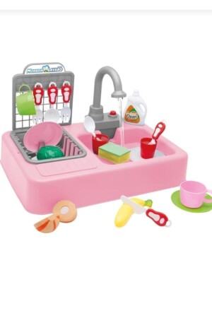 7010 Modern Lavabo Pilli Çeşmeli Mutfak 25 Prç Pembe - 2