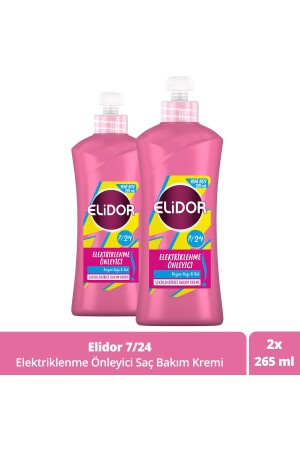 7-24 Şekillendirici Saç Bakım Kremi Elektriklenme Önleyici Argan Yağı & Bal 265 ml X2 Adet - 1