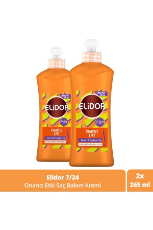 7-24 Şekillendirici Saç Bakım Kremi Onarıcı Etki Keratin & Çay Ağacı Yağı 265 ml X2 Adet - 2