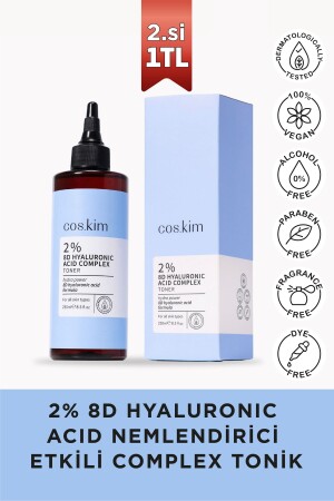 8 Çeşit Hyaluronik Asit Içeren Nemlendirici Tonik | 2% 8d Hyaluronic Acid Complex Toner 250 Ml MK003 - 3