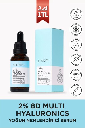 8 Çeşit Hyaluronik Içeren Nemlendirici Cilt Bakım Serumu | 2% 8d Multi Hyaluronics Serum 30 Ml MK009 - 2