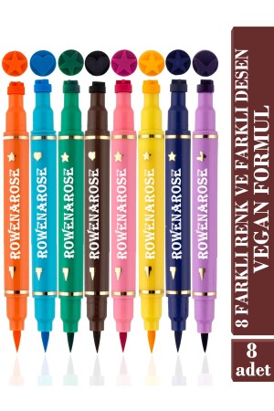 8-farbiges doppelseitiges Neonstift-Eyeliner-Set - 2