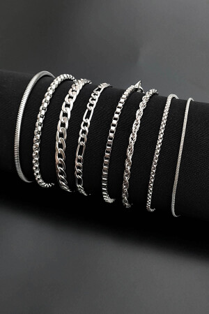 8-teiliges Armband-Set (SILBER-ARMBAND-SET) - 4