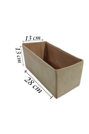 8-teiliges Schubladen-Organizer-Set in Beige – Mehrzweck-Schrankbox-Set - 5