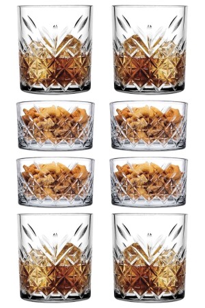 8-teiliges zeitloses Whisky-Genussset – 4 Whiskygläser + 4 Snackschalen PB4X52790V-4X530040 - 1