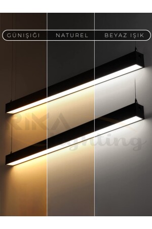 80 cm Tageslicht-LED-Pendelleuchte, moderner LED-Kronleuchter, lineare LED-Leuchte, linear, linear, RK65330 - 6