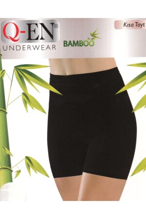 803 Schwarze Ikom Bamboo Short Short-Strumpfhose für Damen - 1