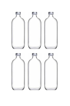 80356 Ikonische Glaswasserflasche – 1 Liter – 6 Stück PP80356-6 - 2