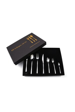 84-teiliges Löwe-d-Gabel-Löffel-Messer-Set – 4 Millim Dicke, 18/10 304-Qualität. KB SOLINGEN 84-teiliges Tauben-Ausgift-Set - 1