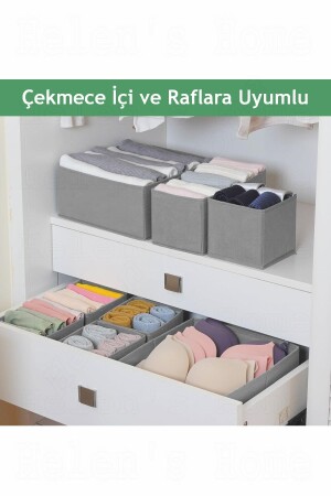 8'li Çekmece Içi Düzenleyici Organizer Set Antrasit - 9