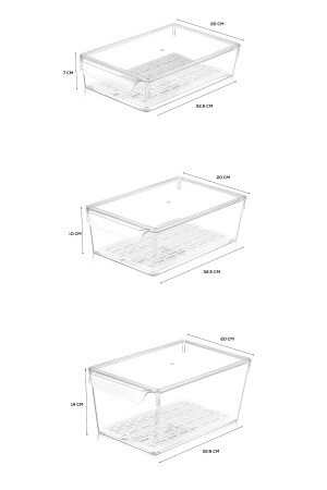 9-teiliger Kühlschrank-Organizer mit Filter und Abdeckung im Kühlschrank-Organizer Slim Maxi Mega MCH-571 - 6