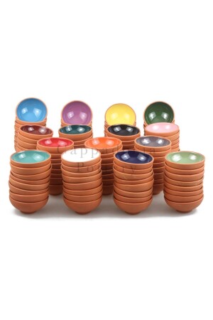 90-teiliges Tontopf-Schalen-Set, 8 cm, 15 Farben, vielseitig einsetzbar, TOPRAK_KASE_TOPTAN_004 - 9