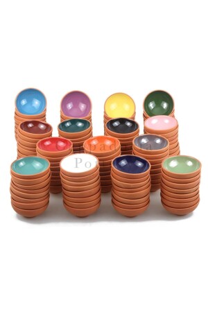 90-teiliges Tontopf-Schalen-Set, 8 cm, 15 Farben, vielseitig einsetzbar, TOPRAK_KASE_TOPTAN_004 - 10