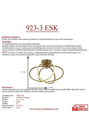 923-3 3'lü Eskitme Led Avize 923-3 ESK - 5