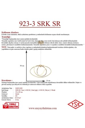 923-3 Sarı Sarkıt Led Avize 923-3 SRK SR - 7