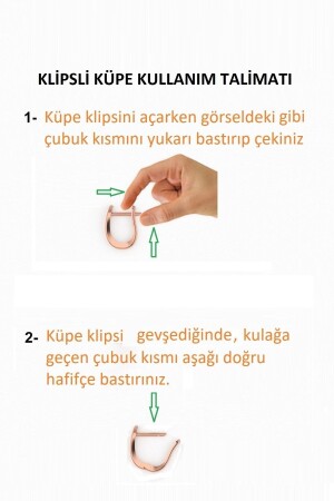 925 Ayar Gümüş Çocuk -bebek Rose Klipsli Kedi Modeli Mineli Küpe - 4