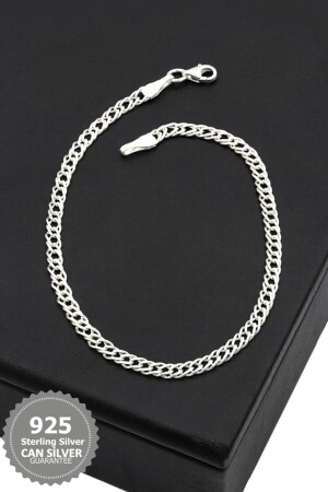 925 Sterling Silber 4 mm Herrenarmband ca0504 - 3