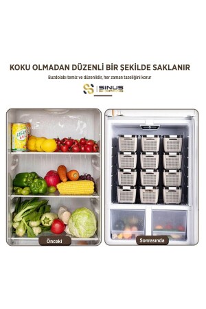 9lt Içi Süzgeçli Organizer Buzdolabı Düzenleyici Ve Taze Ürün Saklama Kabı SK102 - 7