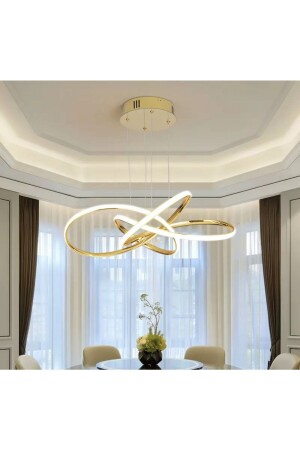 A Ithal Ürün Modern Sarkıt Power Led Avize Concept Ürün Gold Sarı Ledli Avize burenze3 - 3